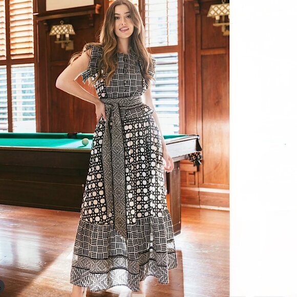 SUE SARTOR Fairfield Basketweave Top & Midi Skirt SET Caning Collection Tan - Picture 5 of 13